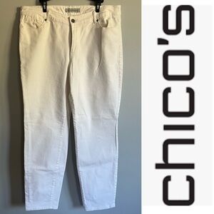 Chico's Platinum Straight Leg White Jeans size 3 (XL - 16)